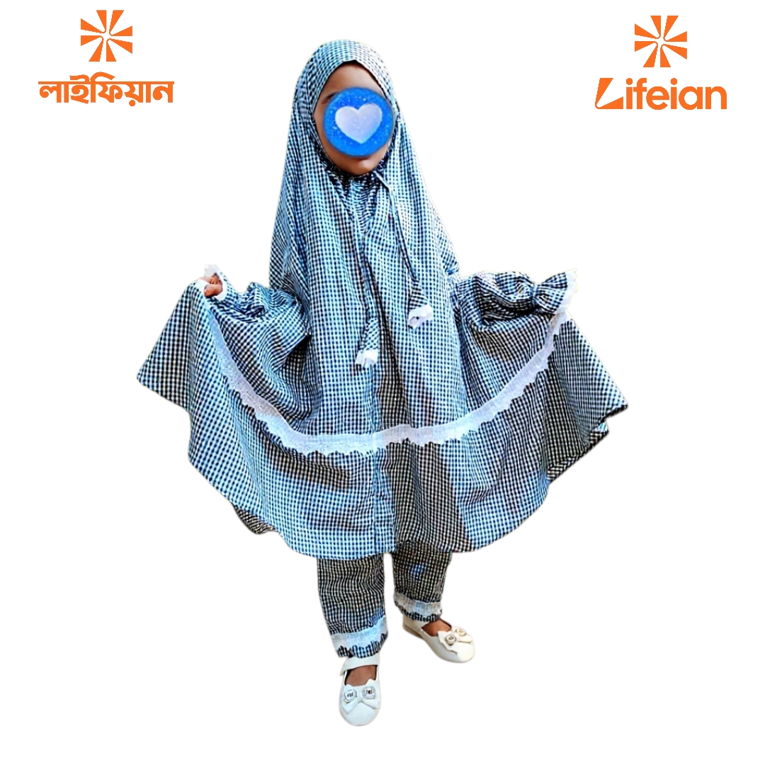 Kids mix Cotton grameen check Khimar KCK124