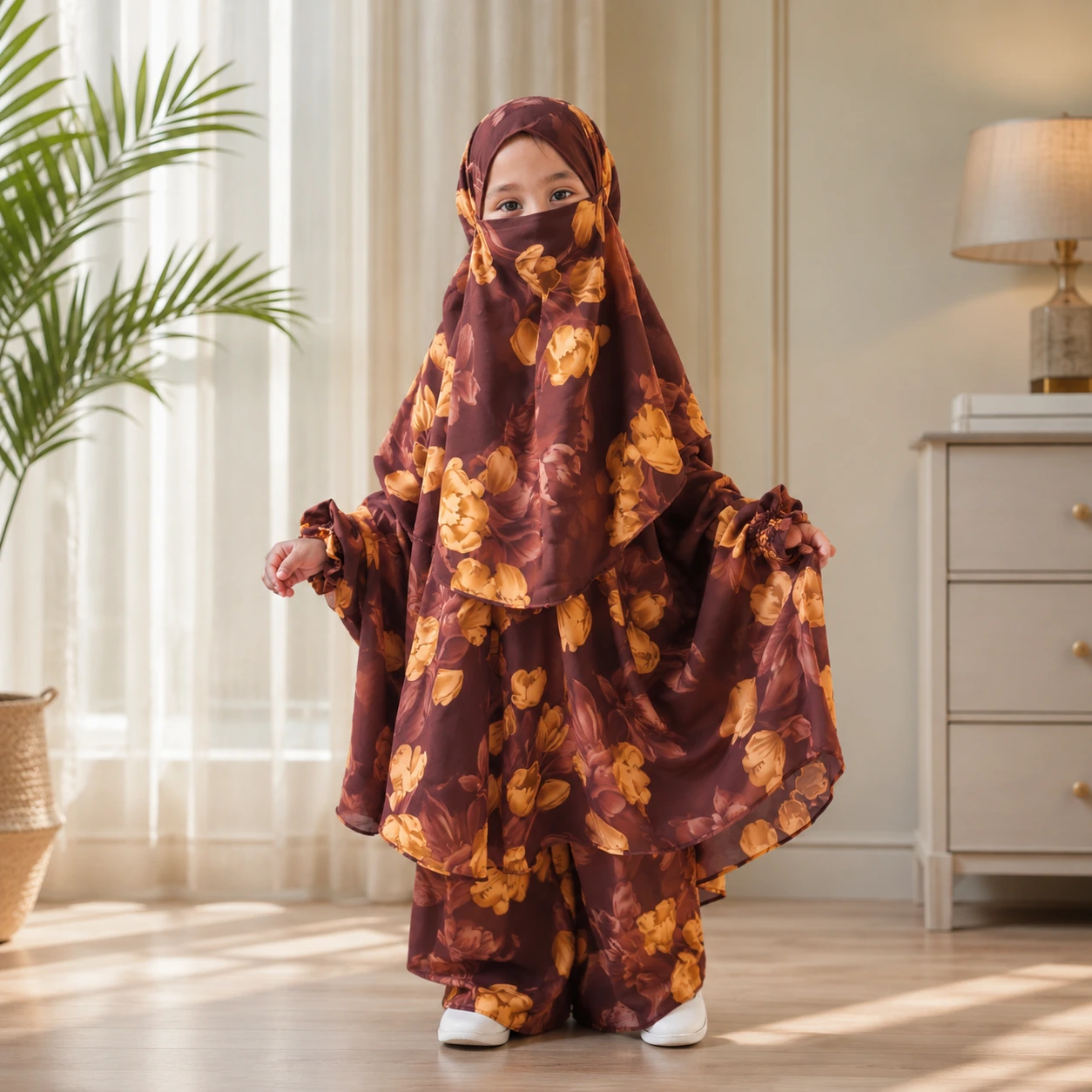 Kids Cherry Khimar Set  KCK114