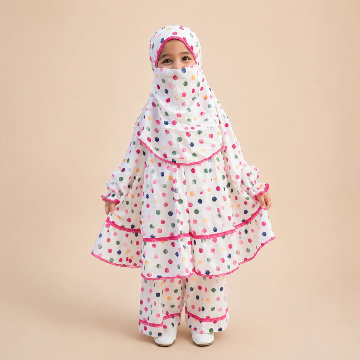 Kids Cotton Khimar Set  KCK112
