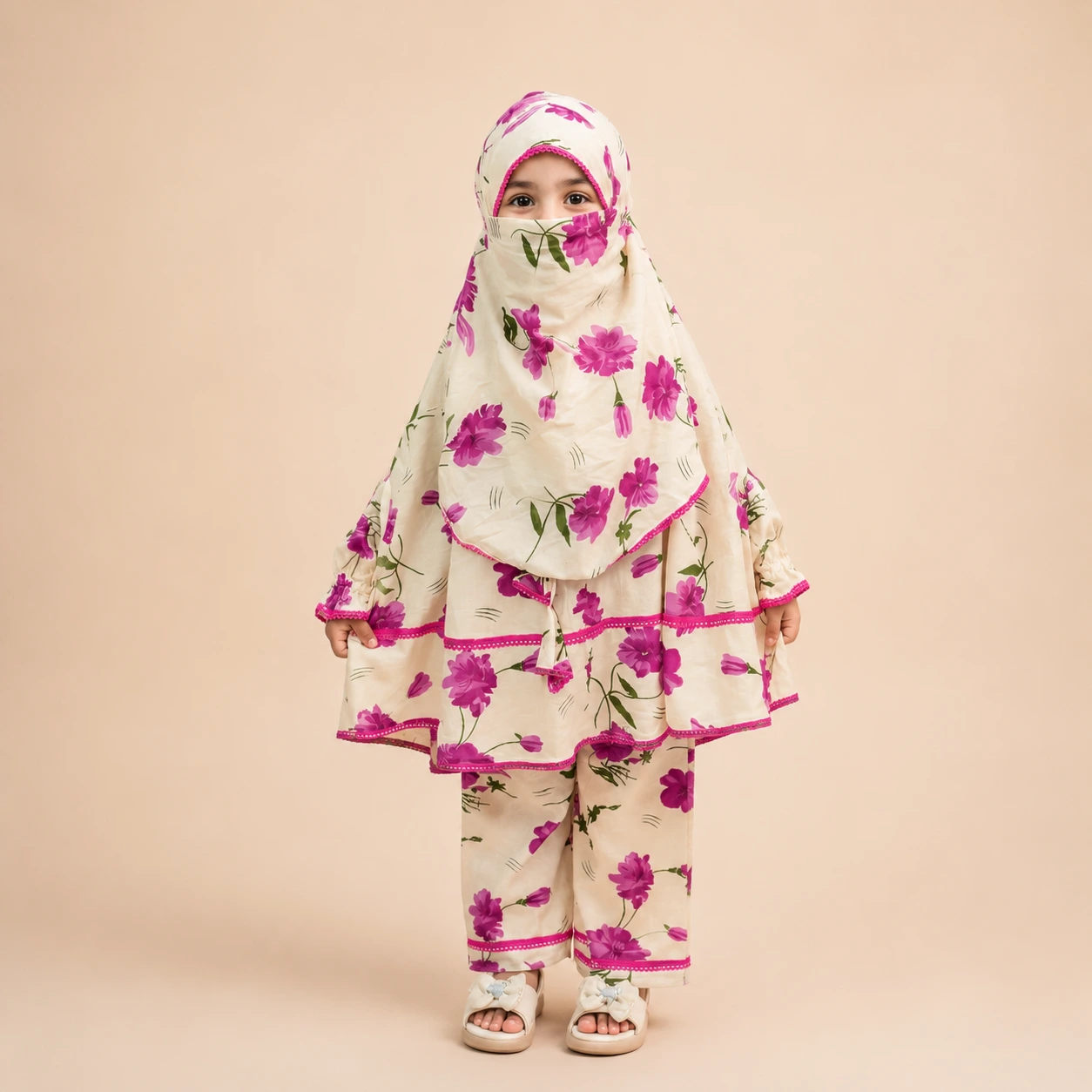 Kids Cotton Khimar Set KCK109