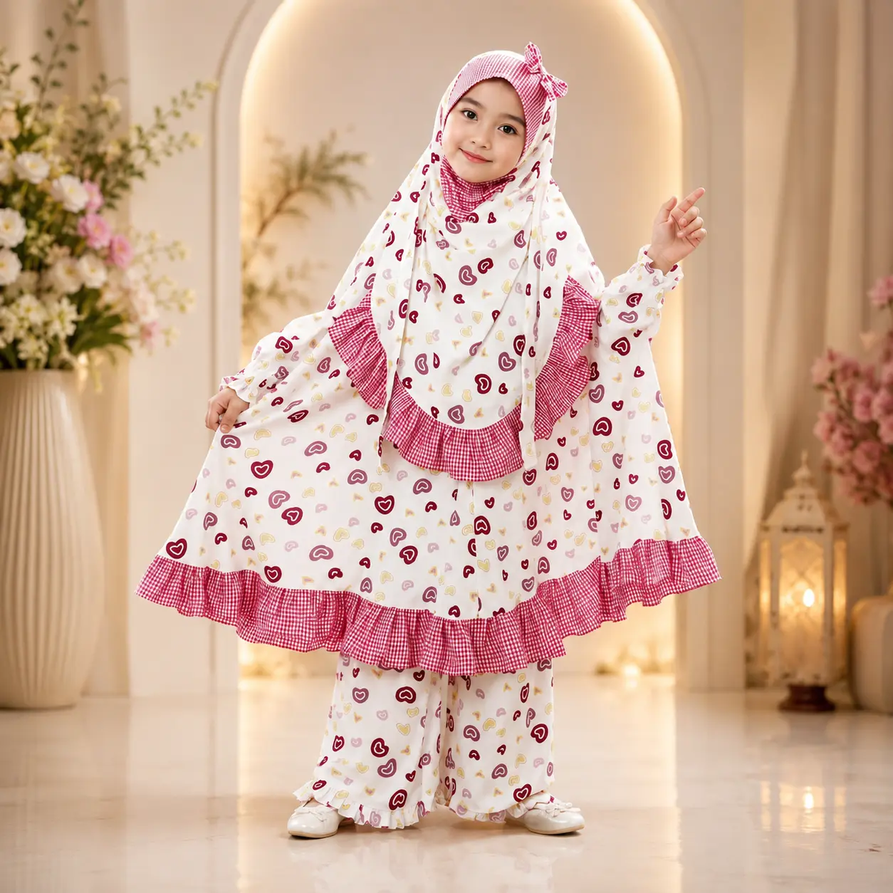 Kids Cherry Khimar Set KCKS124