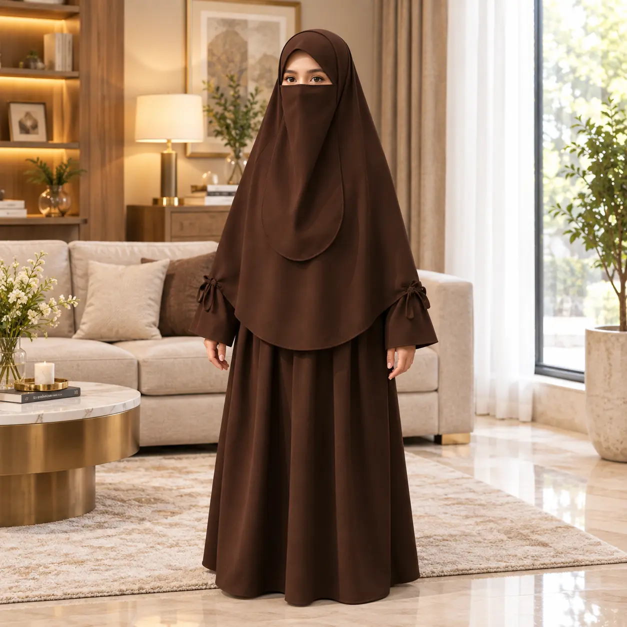 Kids Cherry Borqa with Nikab KCA103