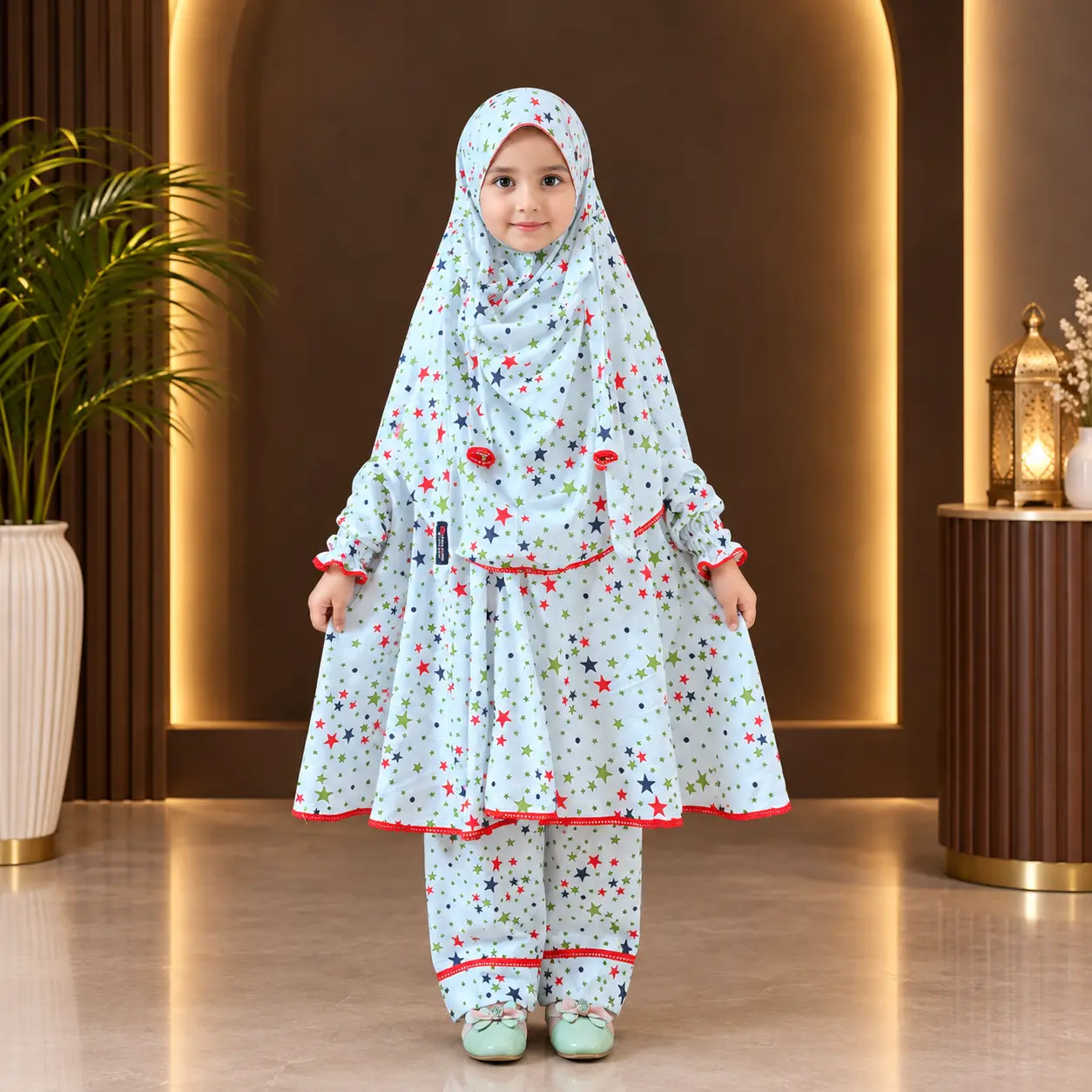Kids Cotton Khimar Set KCK136